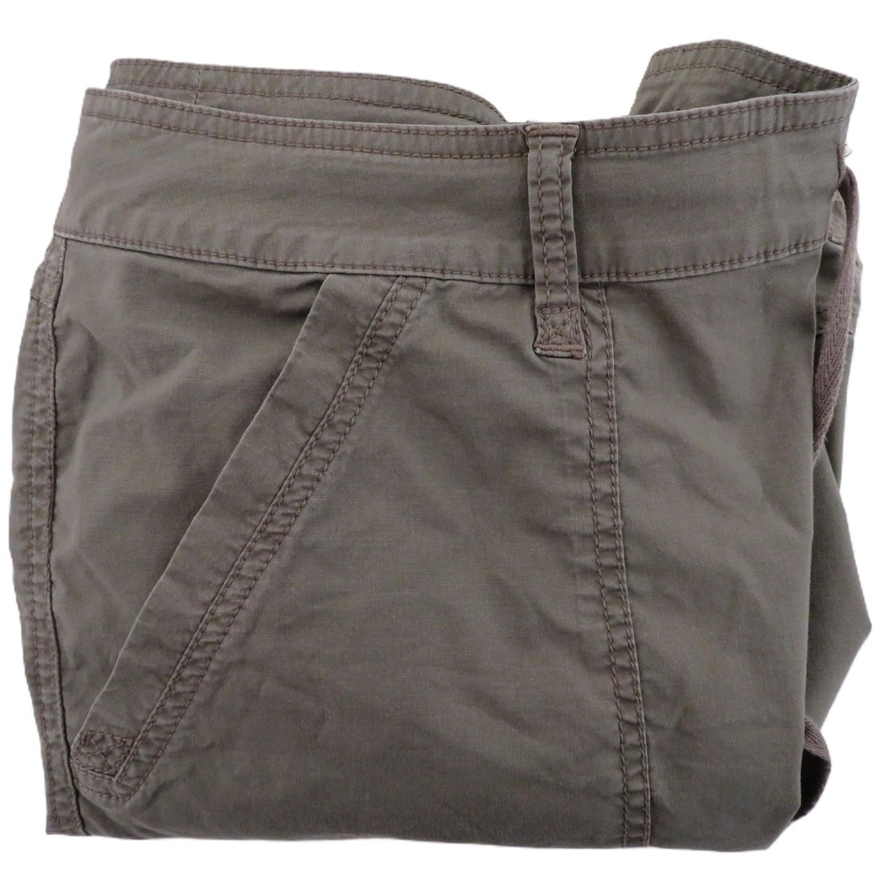 22W St. John's Bay Plus Cargo Capri Shorts Taupe Brown Stretch Cotton - Picture 8 of 8